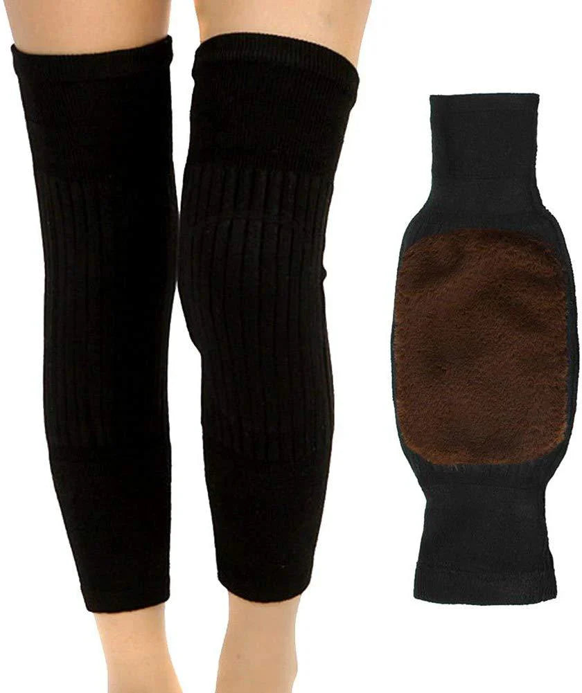 1 Pair Winter Wool Knee Pads Warm without strap