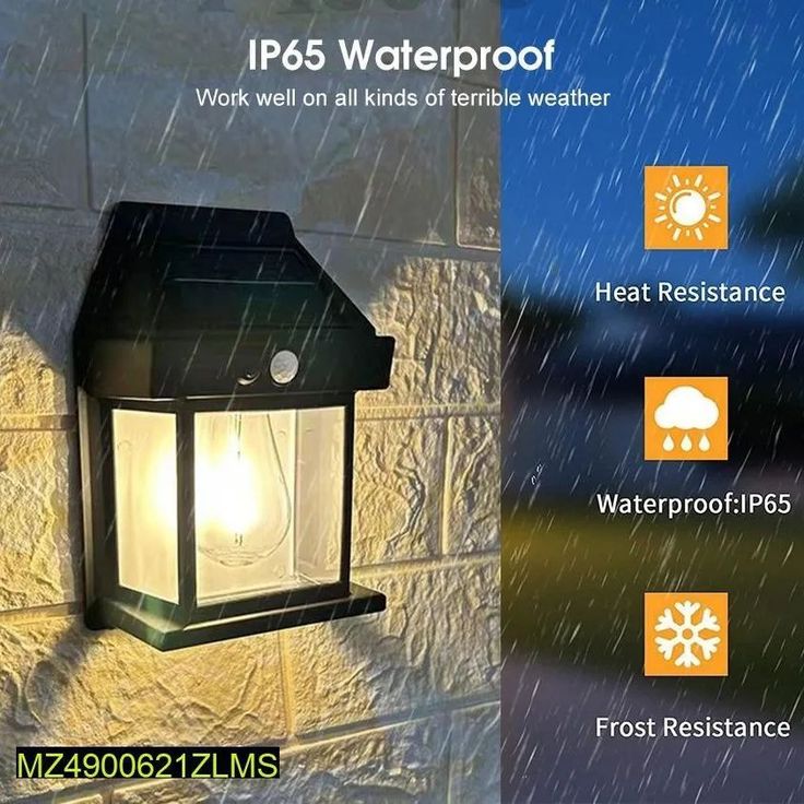 Solar Intelligent Induction Outdoor Wall Lamp with DUAL Tungsten Filament