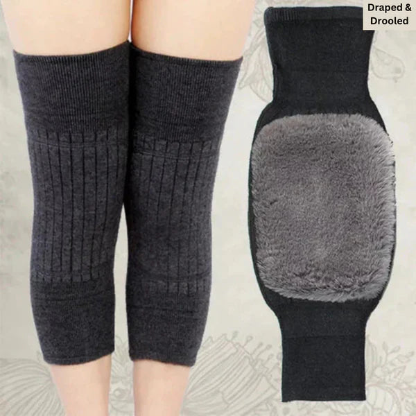 1 Pair Winter Wool Knee Pads Warm without strap