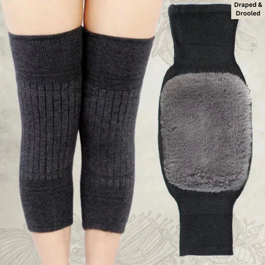 1 Pair Winter Wool Knee Pads Warm without strap