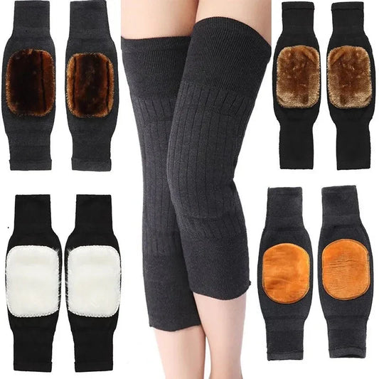 1 Pair Winter Wool Knee Pads Warm without strap